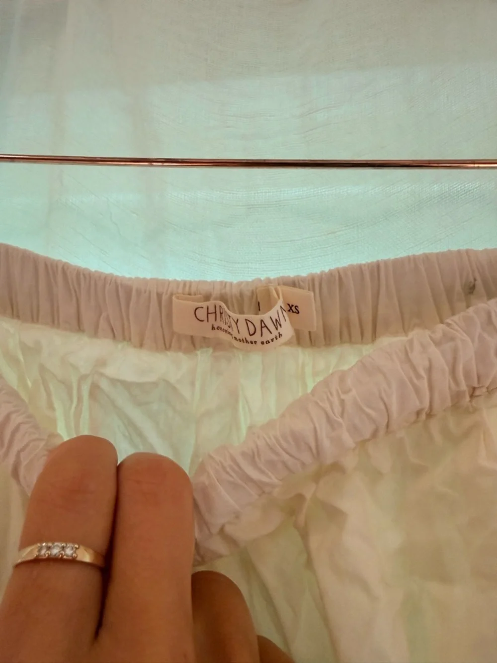 Christy Dawn Cream Eyelet Tiered Perla skirt - Picture 3 of 3